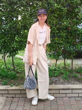 「アイテム（スラックス）」を使った、ゆーきさん（レディース・160cm・30代）の夏コーディネート