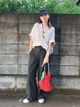 「アイテム（ショルダーバッグ）」を使った、ゆーきさん（レディース・160cm・30代）の夏コーディネート