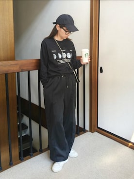 「アイテム（キャップ）」を使った、ゆーきさん（レディース・160cm）の秋コーディネート