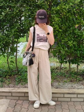 「tiptop（ティップトップ）のアイテム」を使った、Yūkiさん（レディース・160cm）の夏コーディネート