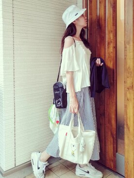 「Wordtrobe（ワードトローブ）のアイテム」を使った、ゆーきさん（レディース・160cm）の夏コーディネート