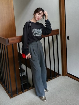 「アイテム（ソックス/靴下）」を使った、ゆーきさん（レディース・160cm）の秋コーディネート