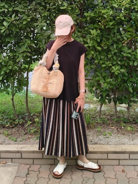 「ROSE BUD（ローズバッド）のアイテム」を使った、Yūkiさん（レディース・160cm）の夏コーディネート