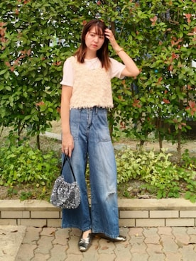 「アイテム（バッグ）」を使った、ゆーきさん（レディース・160cm）の秋コーディネート
