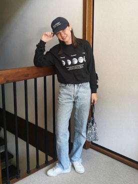 「アイテム（リング）」を使った、ゆーきさん（レディース・160cm）の秋コーディネート
