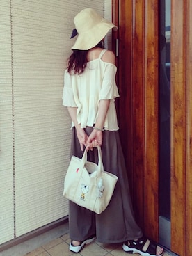 「PROPORTION BODY DRESSING（プロポーションボディドレッシング）のアイテム（帽子）」を使った、ゆーきさん（レディース・160cm）の春コーディネート