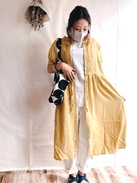 「conges payes ADIEU TRISTESSE（コンジェ ペイエ アデュートリステス）のアイテム」を使った、aaaさん（レディース・156cm）の夏コーディネート