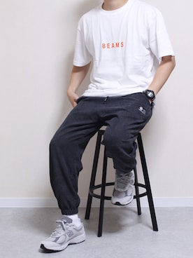 「HOOK（フック）のアイテム（パンツ）」を使った、しんごさん（メンズ・175cm）の夏コーディネート