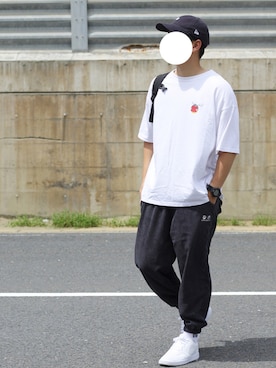 「HOOK（フック）のアイテム（パンツ）」を使った、しんごさん（メンズ・175cm）の夏コーディネート