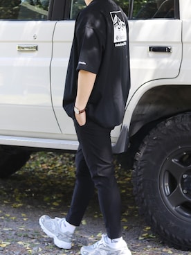 「アイテム（スニーカー）」を使った、しんごさん（メンズ・175cm）の夏コーディネート