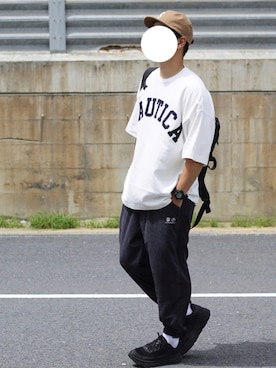 「HOOK（フック）のアイテム（パンツ）」を使った、しんごさん（メンズ・175cm）の秋コーディネート