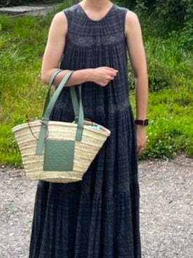 サラマリカ ティアードデザインのパープルワンピース Sara mallika V