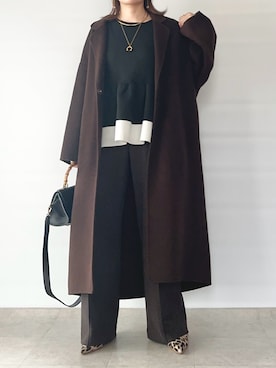 「アイテム（チェスターコート）」を使った、nakkoo555さん（レディース・158cm）の秋コーディネート