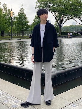 「PUBLIC TOKYO（パブリックトウキョウ）のアイテム（その他アウター）」を使った、shogoさん（メンズ・175cm）の夏コーディネート