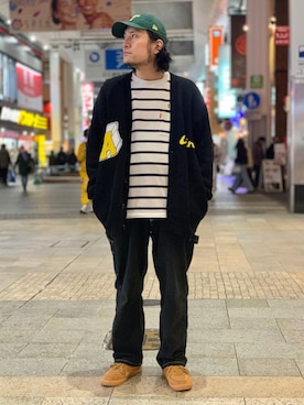 「レースアップシューズ」｜「アイテム（PC・スマホグッズ/家電）」を使った、K.ODAさん（メンズ・178cm）の春コーディネート