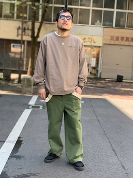 「AVIREX（アヴィレックス）のアイテム（サロペット/オーバーオール）」を使った、K.ODAさん（メンズ・178cm）の夏コーディネート