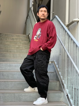 「AVIREX（アヴィレックス）のアイテム（PC・スマホグッズ/家電）」を使った、K.ODAさん（メンズ・178cm）の秋コーディネート
