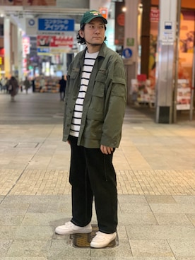 「AVIREX（アヴィレックス）のアイテム（財布/小物）」を使った、K.ODAさん（メンズ・178cm）の冬コーディネート