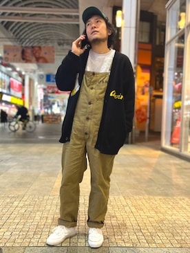 「AVIREX（アヴィレックス）のアイテム（オールインワン・サロペット）」を使った、K.ODAさん（メンズ・178cm）の冬コーディネート