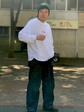 「AVIREX（アヴィレックス）のアイテム（スリッポン）」を使った、K.ODAさん（メンズ・178cm）の秋コーディネート