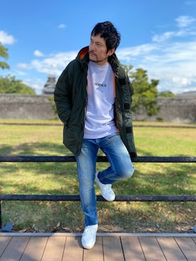 「AVIREX（アヴィレックス）のアイテム（PC・スマホグッズ/家電）」を使った、K.ODAさん（メンズ・178cm）の秋コーディネート