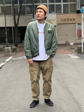 「AVIREX（アヴィレックス）のアイテム（財布/小物）」を使った、K.ODAさん（メンズ・178cm）の秋コーディネート