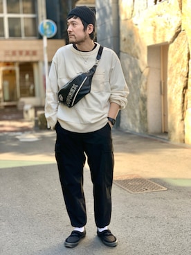 「AVIREX（アヴィレックス）のアイテム（PC・スマホグッズ/家電）」を使った、K.ODAさん（メンズ・178cm）の秋コーディネート
