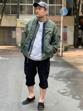 「Coming soon…」｜「アイテム（MA-1）」を使った、K.ODAさん（メンズ・178cm）の夏コーディネート