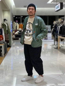 「AVIREX（アヴィレックス）のアイテム（PC・スマホグッズ/家電）」を使った、K.ODAさん（メンズ・178cm）の秋コーディネート