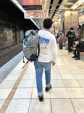 「BEAMS」｜「アイテム（バックパック/リュック）」を使った、Cy2さん（メンズ・165cm）の冬コーディネート