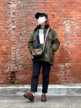 「TCB jeans（ティーシービージーンズ）のアイテム（ジャケット/アウター）」を使った、Cy2さん（レディース・156cm）の冬コーディネート