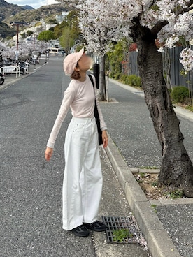 「muku（ムク）のアイテム」を使った、micoronさん（レディース・167cm）の春コーディネート