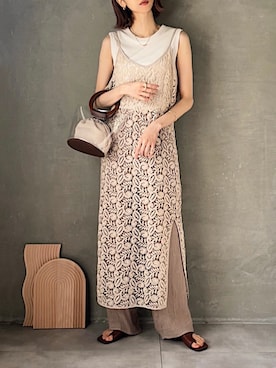 「BASE（ベース）のアイテム」を使った、micoronさん（レディース・167cm）の夏コーディネート
