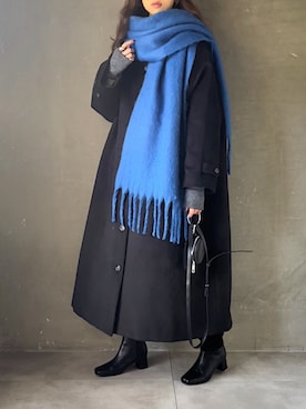 「Libra Cue（リブラ キュー）のアイテム（その他アウター）」を使った、micoronさん（レディース・167cm）の冬コーディネート