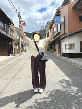 「アクティブ」｜「アイテム（スニーカー）」を使った、Mさん（レディース・155cm）の秋コーディネート
