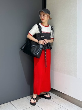 「アイテム（帽子）」を使った、milkさん（レディース・160cm・30代）の夏コーディネート