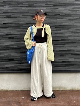 「アイテム（帽子）」を使った、milkさん（レディース・160cm・30代）の夏コーディネート