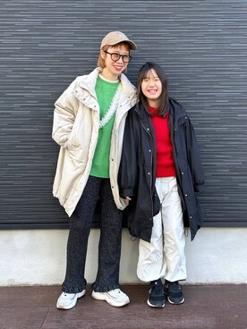 「メガネ」｜「アイテム（PC・スマホグッズ/家電）」を使った、milkさん（レディース・160cm）の冬コーディネート