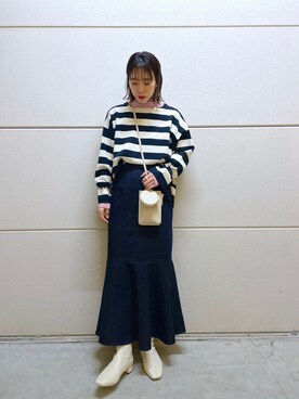 「カラータートル」｜milkさん（レディース・160cm）の冬コーディネート