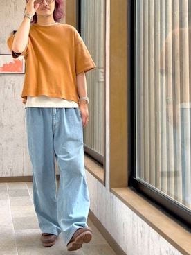 「アイテム（モカシン/デッキシューズ）」を使った、平さん（メンズ・175cm）の夏コーディネート