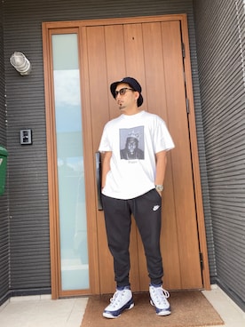 「BEN DAVIS（ベンデイビス）のアイテム（帽子）」を使った、shintoさん（メンズ・165cm）の夏コーディネート