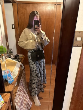 「RAY CASSIN（レイカズン）のアイテム（デニムジャケット）」を使った、e.さん（レディース・151cm）の春コーディネート