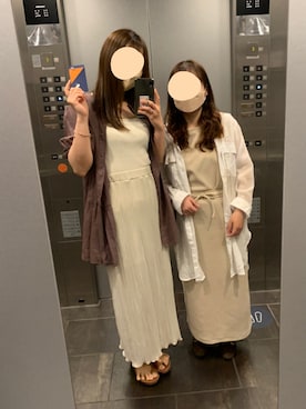 「Hina Day Green（ヒナデイグリーン）のアイテム」を使った、e.さん（レディース・151cm）の春コーディネート