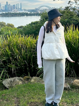 「スニーカーコーデ」｜「アイテム（ジャケット/アウター）」を使った、maoさん（レディース・167cm）の夏コーディネート