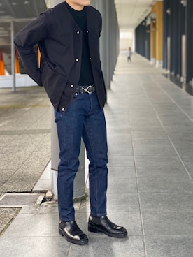 「my beautiful landlet（マイビューティフルランドレット）のアイテム（ブルゾン）」を使った、Hagiさん（メンズ・167cm）の秋コーディネート