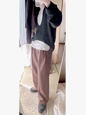 「春服デビュー宣言」｜「アイテム（モカシン/デッキシューズ）」を使った、ぬ🥚さん（レディース・165cm）の春コーディネート