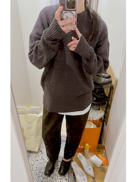 「スクエアトゥ」｜「アイテム（スウェットパンツ）」を使った、ぬ🥚さん（レディース・165cm）の秋コーディネート