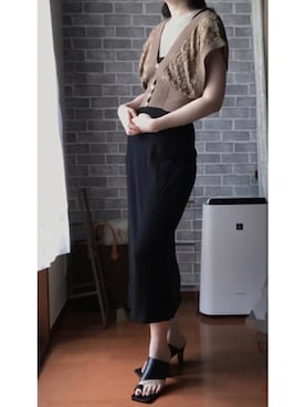 「アイテム（タンクトップ）」を使った、ぬ🥚さん（レディース・165cm）の夏コーディネート