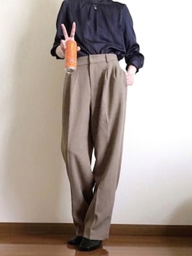 「お食事会」｜「アイテム（パンツ）」を使った、ぬ🥚さん（レディース・165cm）の秋コーディネート