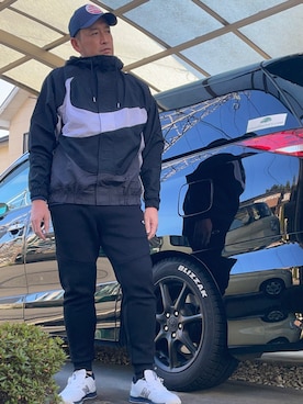 「アイテム（ナイロンジャケット、ブラック系）」を使った、ken⚾️kenさん（メンズ・181cm）の冬コーディネート